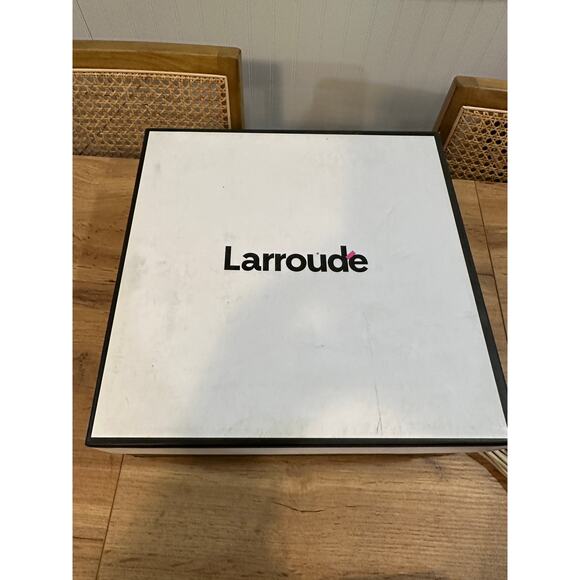 Larroude Jordan Low Combat Boots Kidskin Leather Ivory Violet Size 5.5 or 6 NIB - Picture 16 of 16